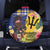 Barbados Celtic 2025 Festival Spare Tire Cover Scottish Man With Bagpipes