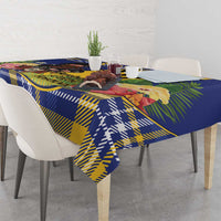 Barbados Celtic 2025 Festival Tablecloth Scottish Man With Bagpipes