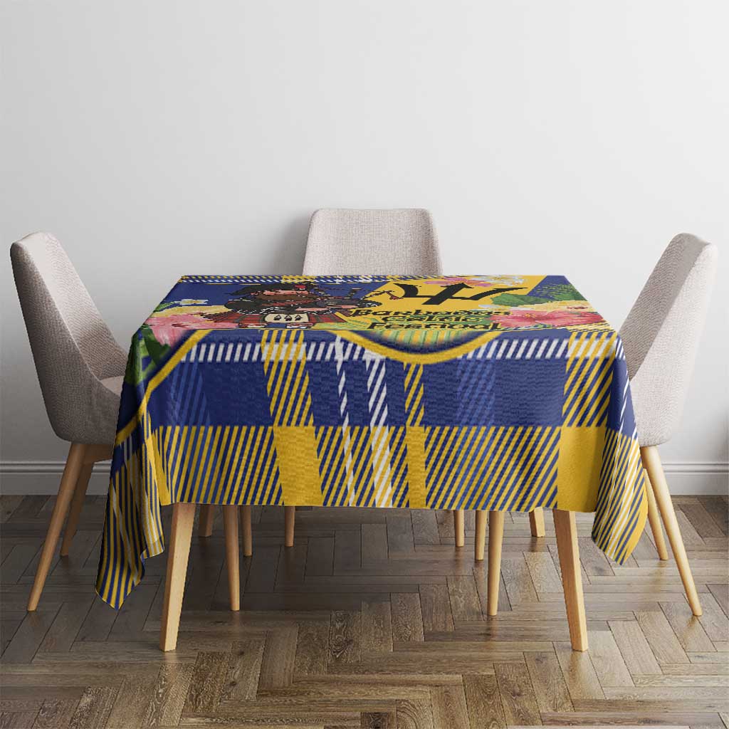 Barbados Celtic 2025 Festival Tablecloth Scottish Man With Bagpipes