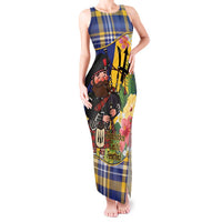 Barbados Celtic 2025 Festival Tank Maxi Dress Scottish Man With Bagpipes