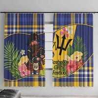 Barbados Celtic 2025 Festival Window Curtain Scottish Man With Bagpipes