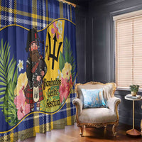 Barbados Celtic 2025 Festival Window Curtain Scottish Man With Bagpipes