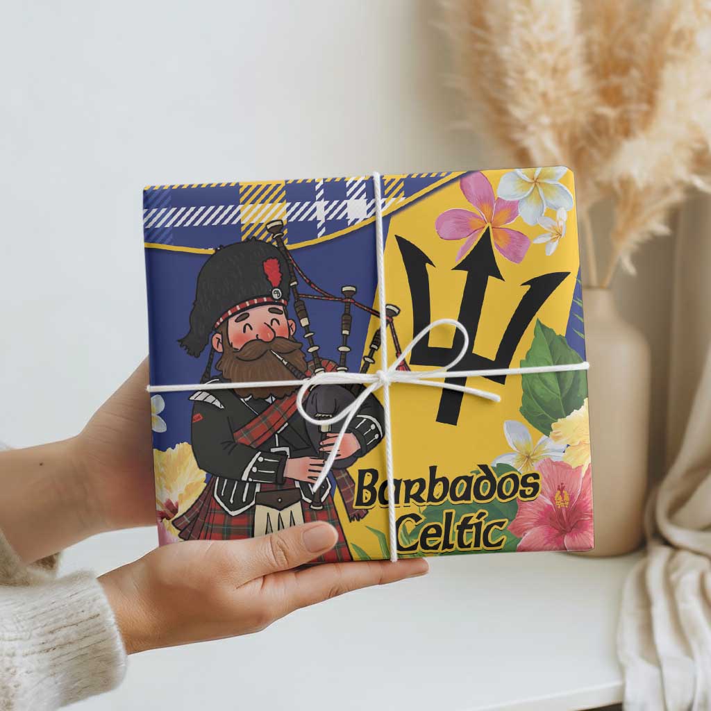 Barbados Celtic 2025 Festival Wrapping Paper Scottish Man With Bagpipes - Wonder Print Shop