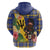 Barbados Celtic 2025 Festival Zip Hoodie Scottish Man With Bagpipes