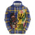 Barbados Celtic 2025 Festival Zip Hoodie Scottish Man With Bagpipes