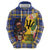 Barbados Celtic 2025 Festival Zip Hoodie Scottish Man With Bagpipes