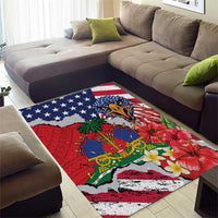 Haitian Heritage Month Area Rug Haitian Americans Proud Grunge Style