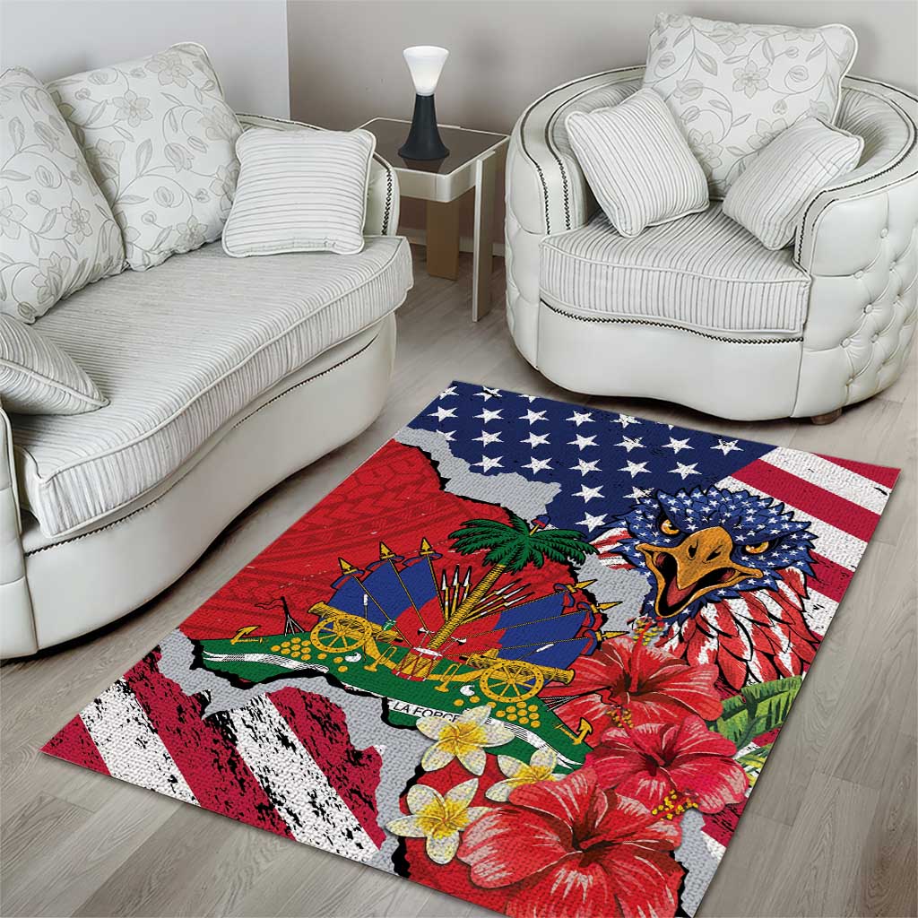 Haitian Heritage Month Area Rug Haitian Americans Proud Grunge Style