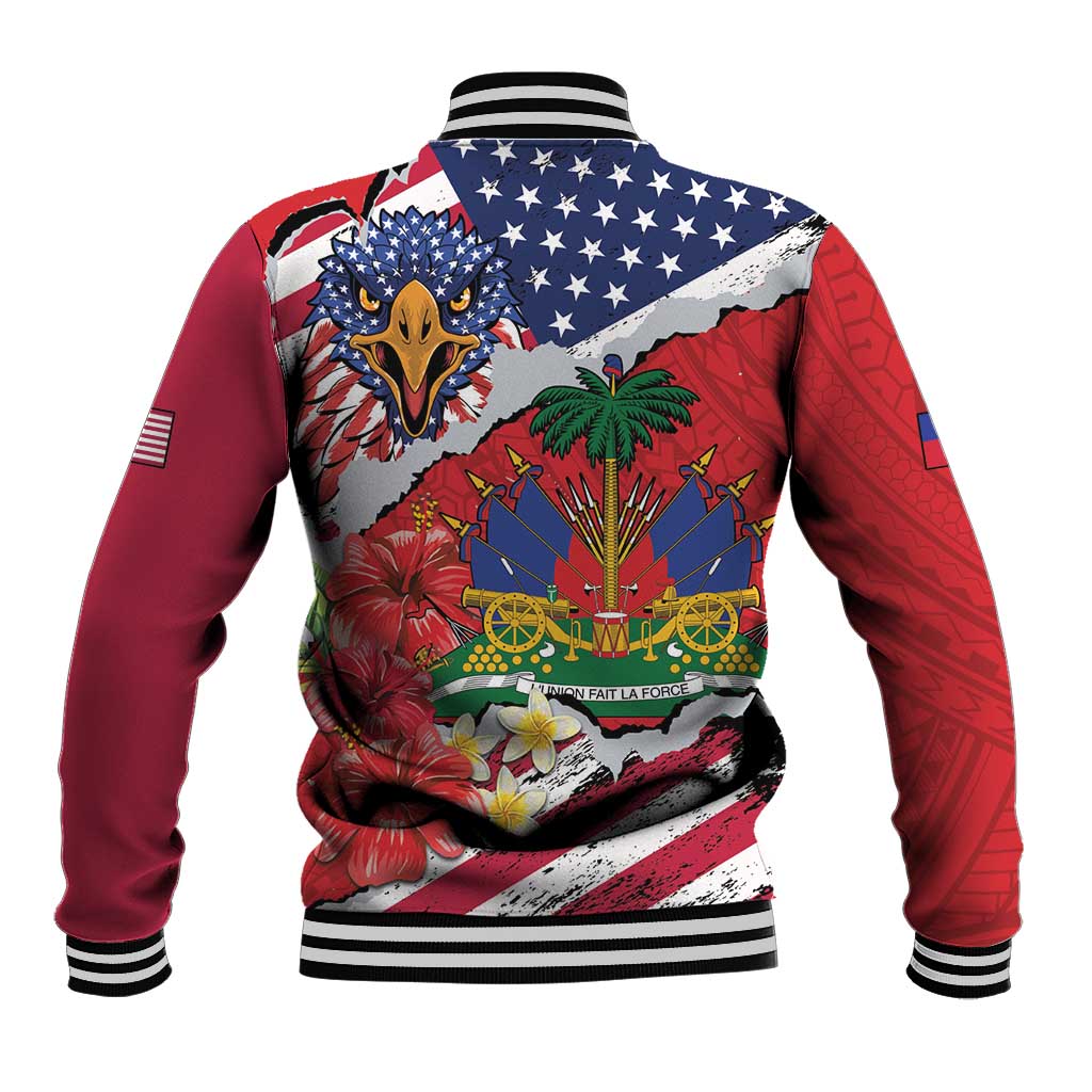 Haitian Heritage Month Baseball Jacket Haitian Americans Proud Grunge Style