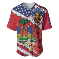 Haitian Heritage Month Baseball Jersey Haitian Americans Proud Grunge Style