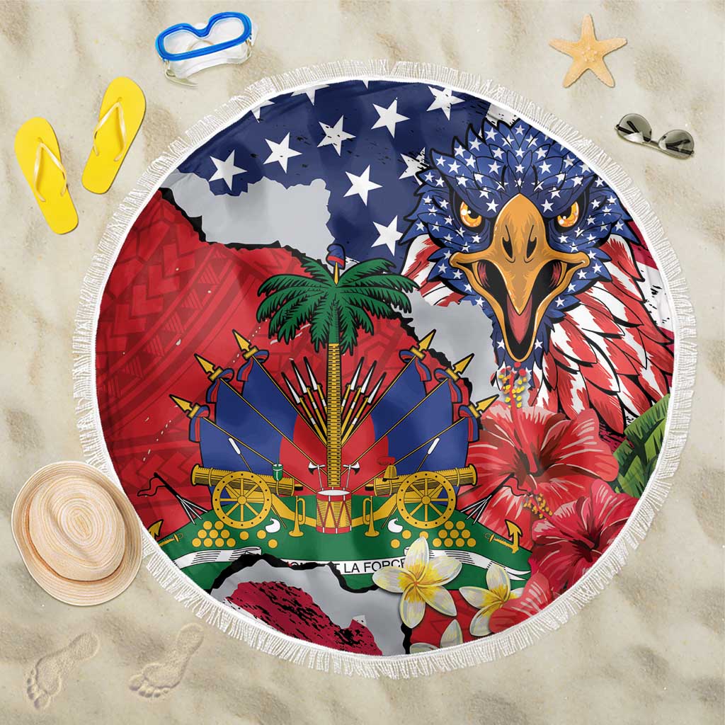 Haitian Heritage Month Beach Blanket Haitian Americans Proud Grunge Style