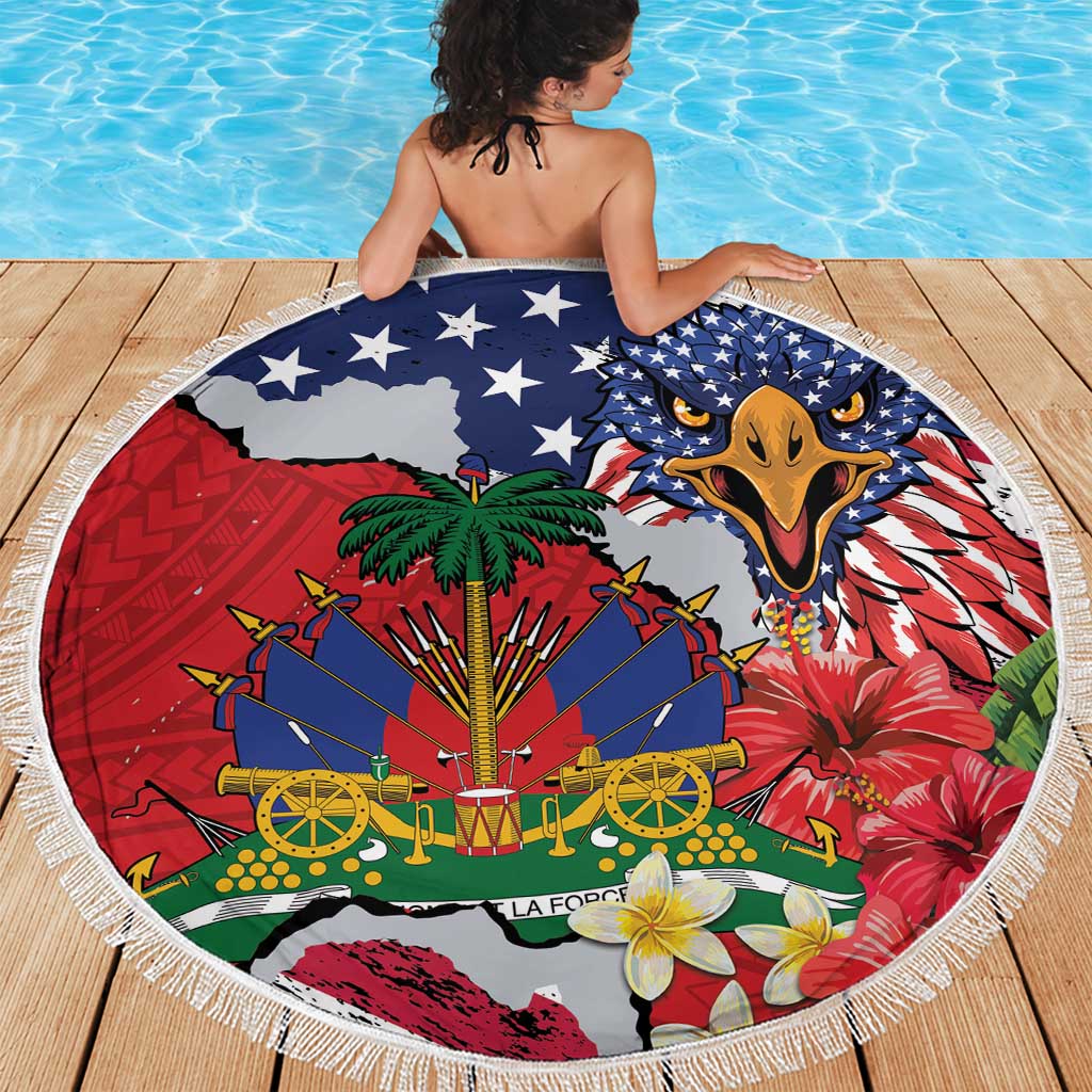 Haitian Heritage Month Beach Blanket Haitian Americans Proud Grunge Style