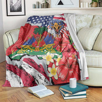 Haitian Heritage Month Blanket Haitian Americans Proud Grunge Style