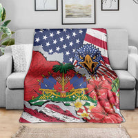 Haitian Heritage Month Blanket Haitian Americans Proud Grunge Style