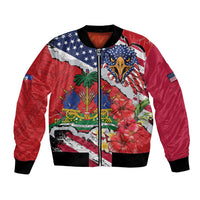 Haitian Heritage Month Bomber Jacket Haitian Americans Proud Grunge Style