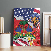 Haitian Heritage Month Canvas Wall Art Haitian Americans Proud Grunge Style