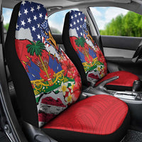 Haitian Heritage Month Car Seat Cover Haitian Americans Proud Grunge Style