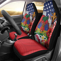 Haitian Heritage Month Car Seat Cover Haitian Americans Proud Grunge Style