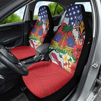 Haitian Heritage Month Car Seat Cover Haitian Americans Proud Grunge Style