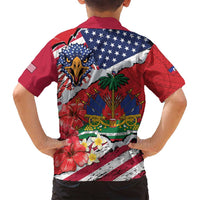 Haitian Heritage Month Family Matching Long Sleeve Bodycon Dress and Hawaiian Shirt Haitian Americans Proud Grunge Style