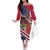 Haitian Heritage Month Family Matching Off The Shoulder Long Sleeve Dress and Hawaiian Shirt Haitian Americans Proud Grunge Style