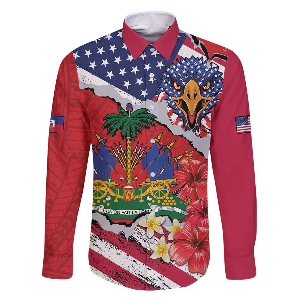 Haitian Heritage Month Family Matching Puletasi and Hawaiian Shirt Haitian Americans Proud Grunge Style