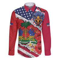 Haitian Heritage Month Family Matching Short Sleeve Bodycon Dress and Hawaiian Shirt Haitian Americans Proud Grunge Style