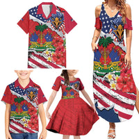 Haitian Heritage Month Family Matching Summer Maxi Dress and Hawaiian Shirt Haitian Americans Proud Grunge Style