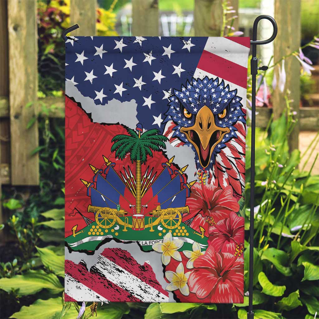 Haitian Heritage Month Garden Flag Haitian Americans Proud Grunge Style