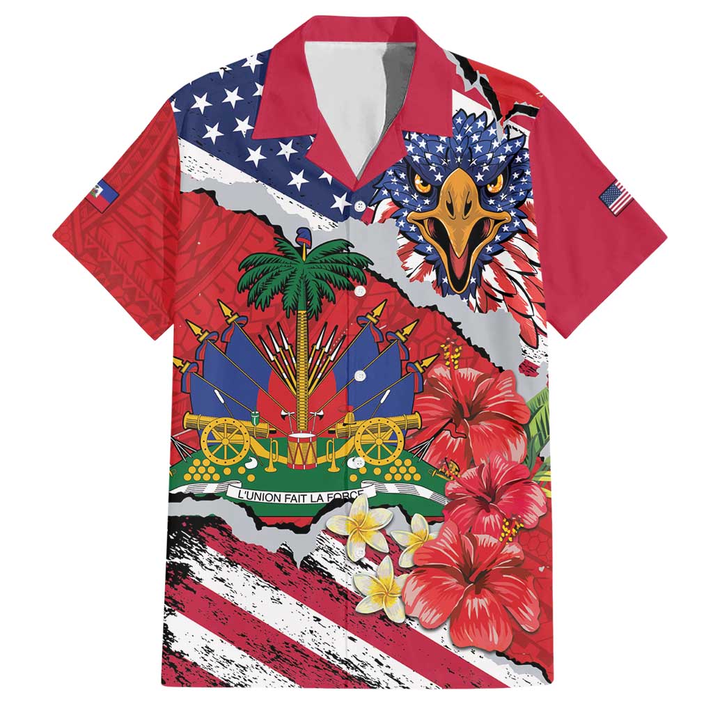 Haitian Heritage Month Hawaiian Shirt Haitian Americans Proud Grunge Style