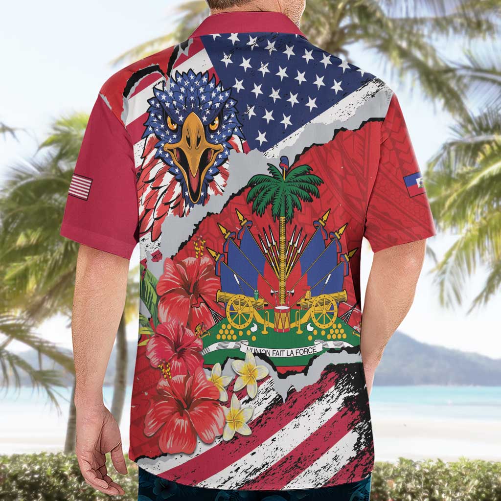 Haitian Heritage Month Hawaiian Shirt Haitian Americans Proud Grunge Style