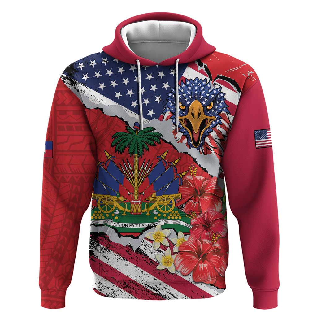 Haitian Heritage Month Hoodie Haitian Americans Proud Grunge Style
