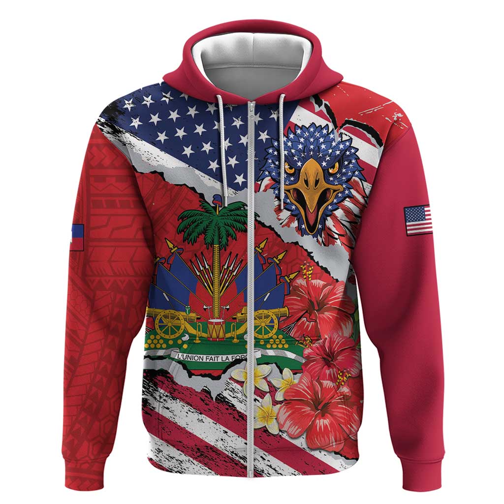 Haitian Heritage Month Hoodie Haitian Americans Proud Grunge Style