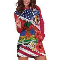Haitian Heritage Month Hoodie Dress Haitian Americans Proud Grunge Style