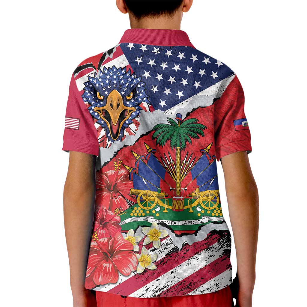Haitian Heritage Month Kid Polo Shirt Haitian Americans Proud Grunge Style