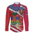 Haitian Heritage Month Long Sleeve Button Shirt Haitian Americans Proud Grunge Style