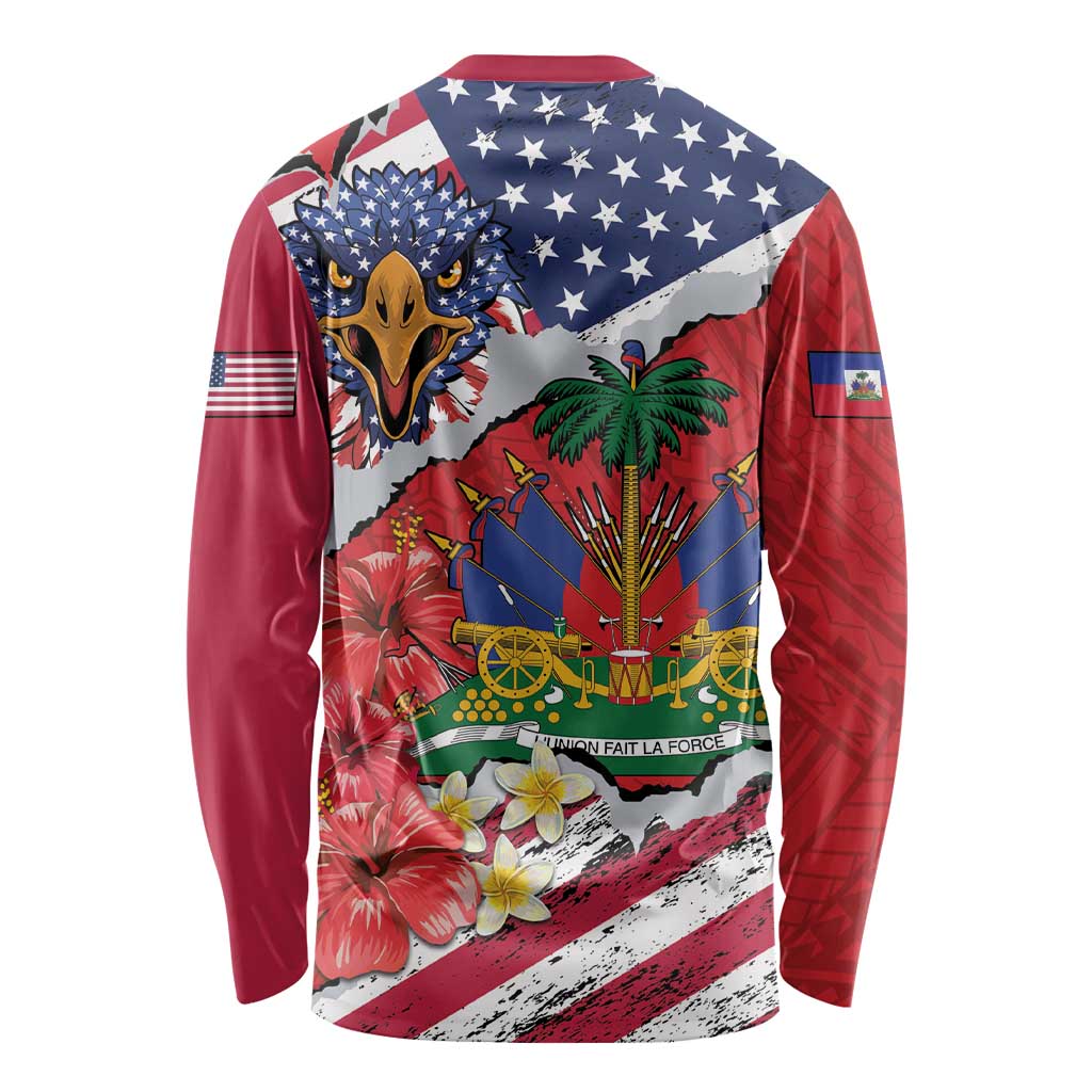 Haitian Heritage Month Long Sleeve Shirt Haitian Americans Proud Grunge Style