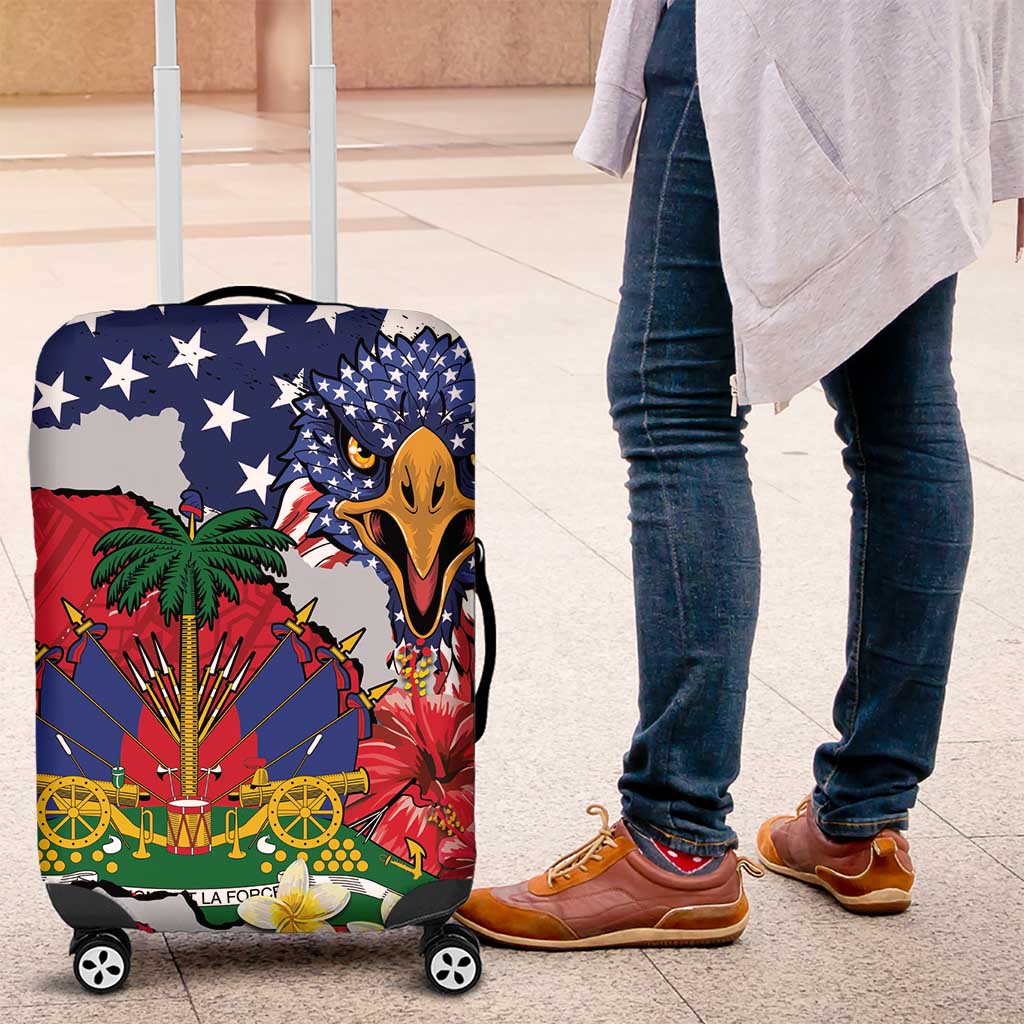 Haitian Heritage Month Luggage Cover Haitian Americans Proud Grunge Style
