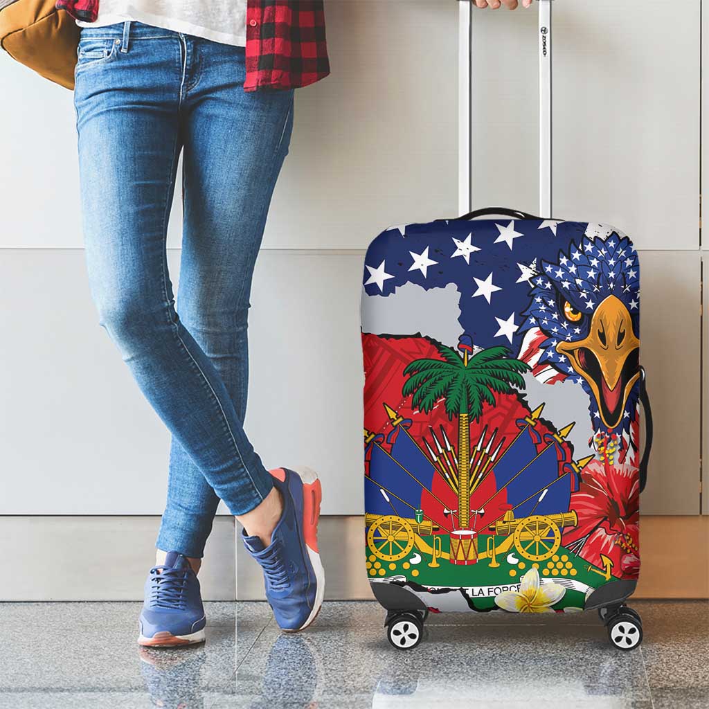 Haitian Heritage Month Luggage Cover Haitian Americans Proud Grunge Style