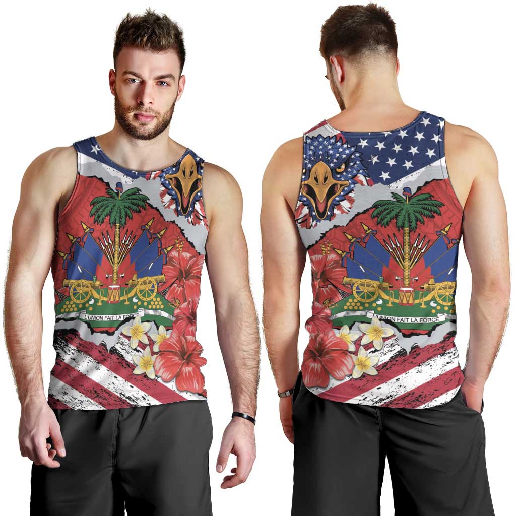 Haitian Heritage Month Men Tank Top Haitian Americans Proud Grunge Style