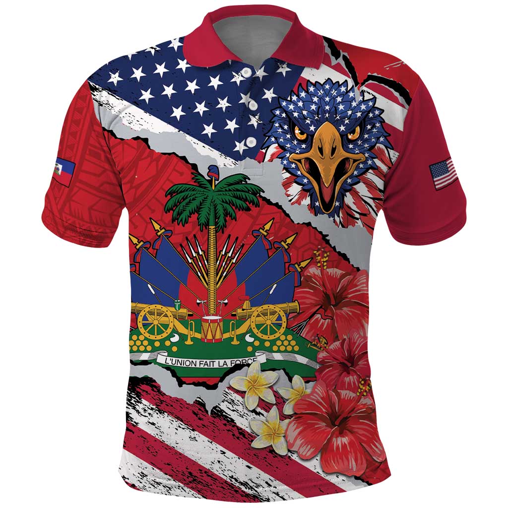 Haitian Heritage Month Polo Shirt Haitian Americans Proud Grunge Style