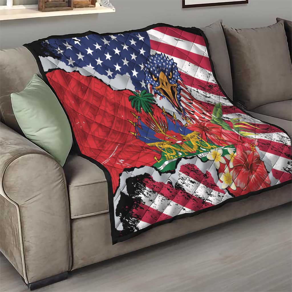 Haitian Heritage Month Quilt Haitian Americans Proud Grunge Style
