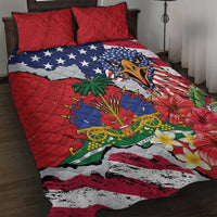 Haitian Heritage Month Quilt Bed Set Haitian Americans Proud Grunge Style