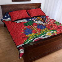Haitian Heritage Month Quilt Bed Set Haitian Americans Proud Grunge Style