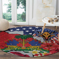 Haitian Heritage Month Round Carpet Haitian Americans Proud Grunge Style