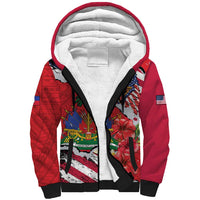 Haitian Heritage Month Sherpa Hoodie Haitian Americans Proud Grunge Style