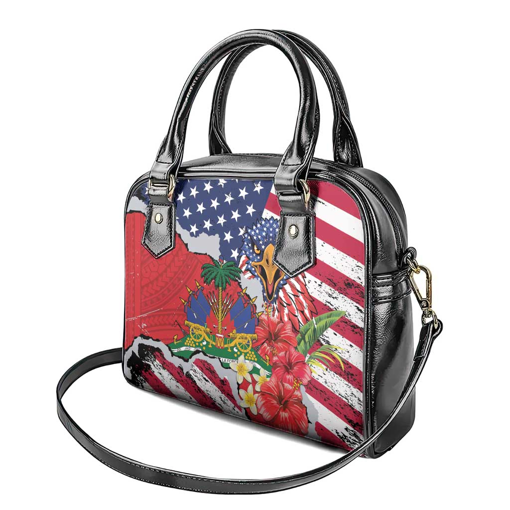 Haitian Heritage Month Shoulder Handbag Haitian Americans Proud Grunge Style
