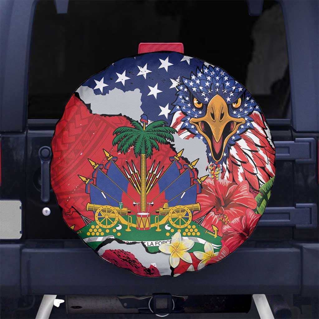 Haitian Heritage Month Spare Tire Cover Haitian Americans Proud Grunge Style