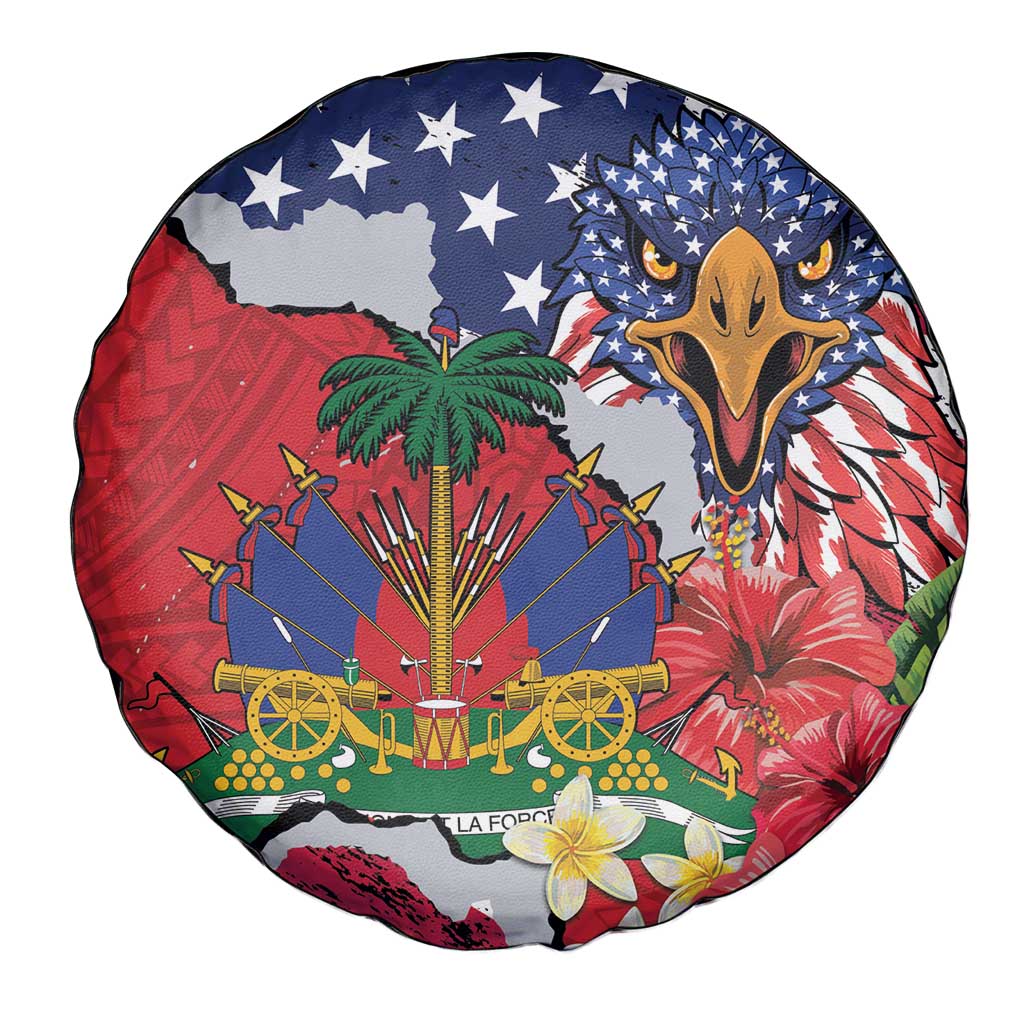Haitian Heritage Month Spare Tire Cover Haitian Americans Proud Grunge Style