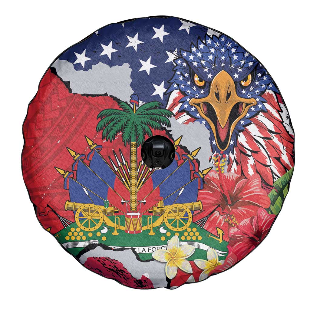 Haitian Heritage Month Spare Tire Cover Haitian Americans Proud Grunge Style